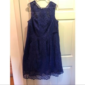 Plus Lace A-Line Dress